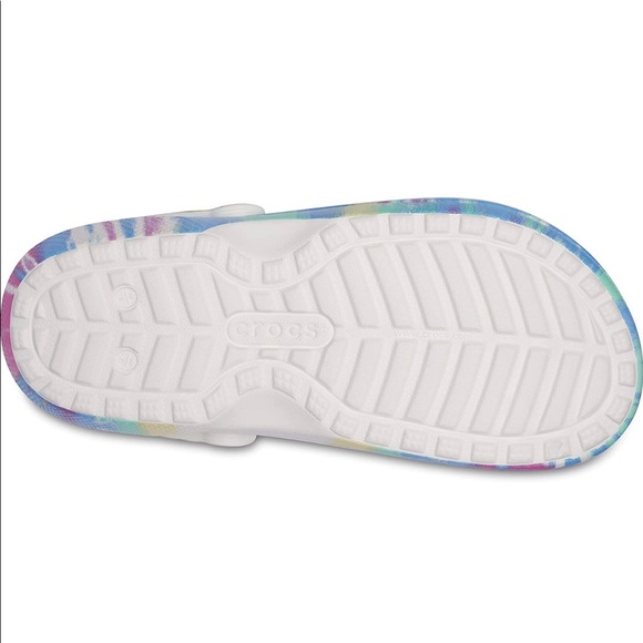 Crocs Unisex Adult Classic Rainbow Festival Lined Clogs in Powder Blue/Multi - Picture 6 of 6